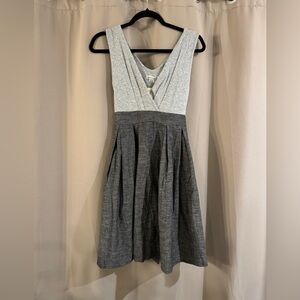 NWT Derek Heart Gray and Black V-Neck Mini Dress